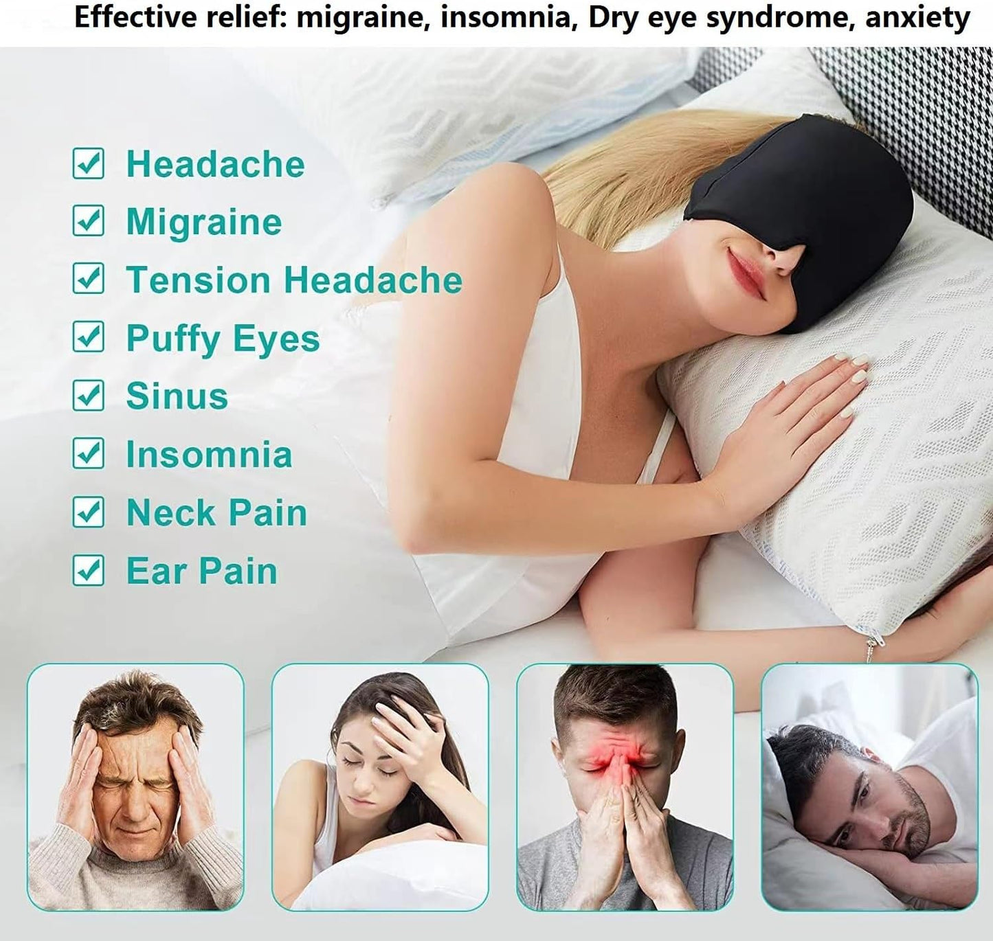 Headache Migraine Relief Hat