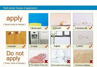 Wall Gold Mirror Sticker Set
